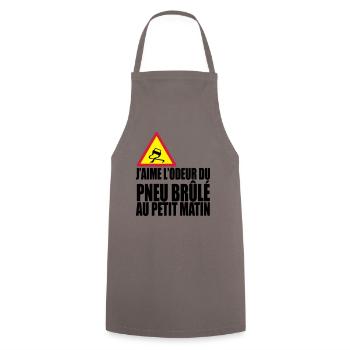 Pneu le matin - Tablier de cuisine - gris - Devant - AI Model Male 185 dark (185cm)