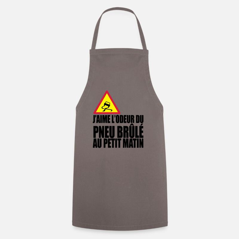 Pneu le matin - Tablier de cuisine - gris