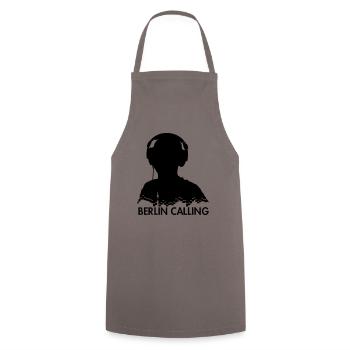 Berlin Calling Silhouette Shirts - Kochschürze - Grau - Vorne - AI Model Male 185 dark (185cm)