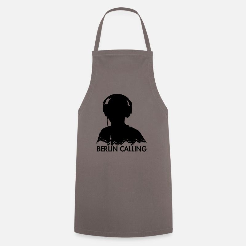 Berlin Calling Silhouette Shirts - Kochschürze - Grau