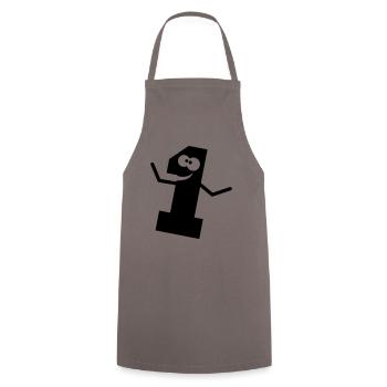 Funny comic 1 one - Cooking Apron - grey - Front - AI Model Male 185 dark (185cm)