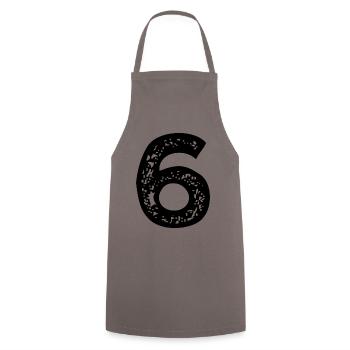 Maillot numéro 6 - Tablier de cuisine - gris - Devant - AI Model Male 185 dark (185cm)