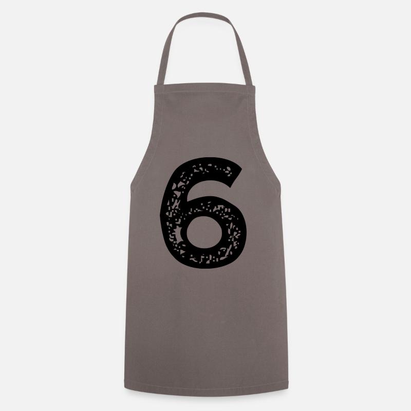 Maillot numéro 6 - Tablier de cuisine - gris
