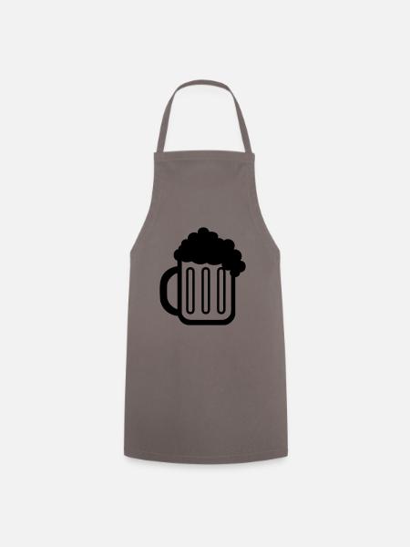 Bierkrug (beer mug) 01.0 - Kochschürze - Grau