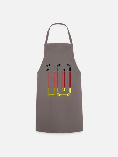 10 Zahl symbol Germany - Kochschürze - Grau