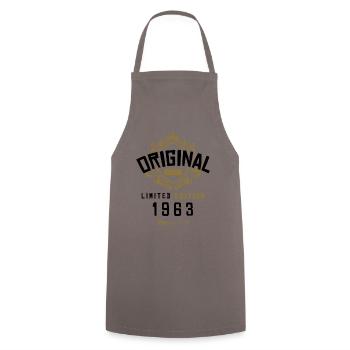 1963 limited edition birthday - Cooking Apron - grey - Front - AI Model Male 185 dark (185cm)