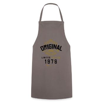 1978 limited edition birthday - Cooking Apron - grey - Front - AI Model Male 185 dark (185cm)