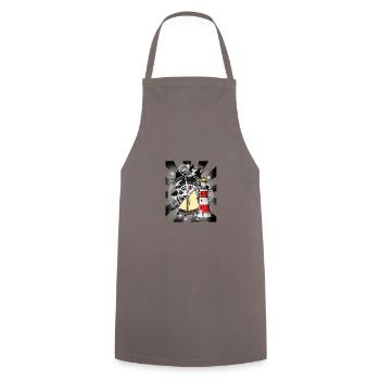 Phare Voilier Boussole Maritime - Tablier de cuisine - gris - Devant - AI Model Male 185 dark (185cm)