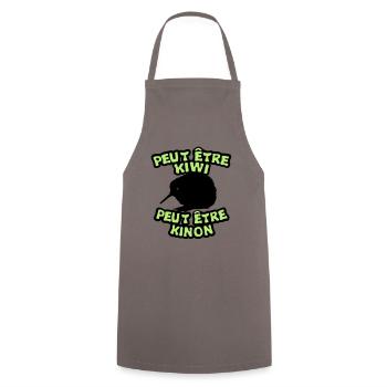 peut etre kiwi kinon animal oiseaux expr - Tablier de cuisine - gris - Devant - AI Model Male 185 dark (185cm)