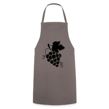 weintrauben design - Kochschürze - Grau - Vorne - AI Model Male 185 dark (185cm)