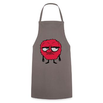 Monster Augen verdrehen Cartoon - Kochschürze - Grau - Vorne - AI Model Male 185 dark (185cm)
