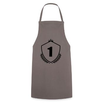 Coat of arms 1 - Cooking Apron - grey - Front - AI Model Male 185 dark (185cm)