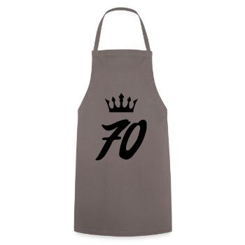 70 Number crown - Cooking Apron - grey - Front - AI Model Male 185 dark (185cm)