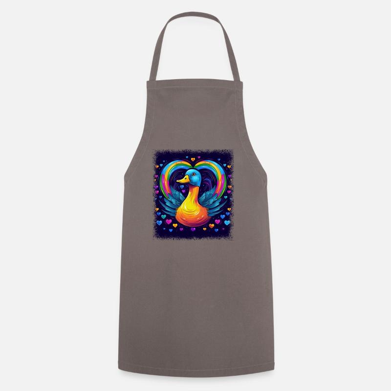 duck lover jokes gift present 8 bit bath duck - Kochschürze - Grau