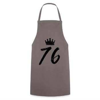 76 Couronne numérique - Tablier de cuisine - gris - Devant - AI Model Male 185 dark (185cm)