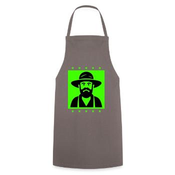 Agriculteur Silhouette de fermier - Tablier de cuisine - gris - Devant - AI Model Male 185 dark (185cm)