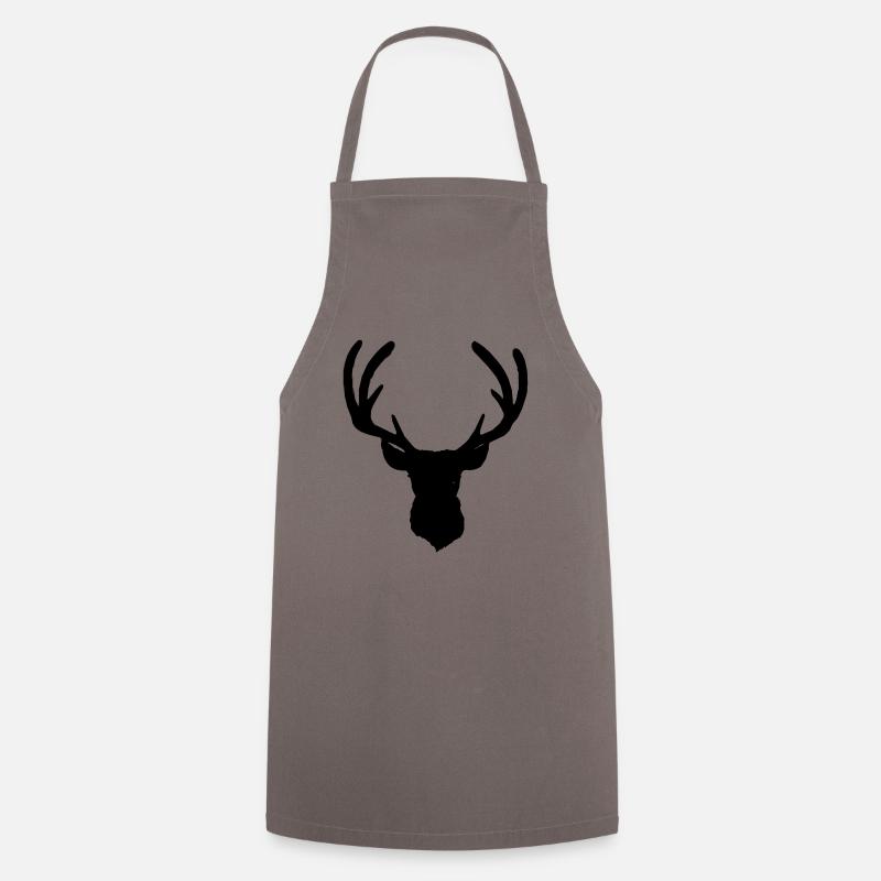 Tête de cerf en automne Cerf Bois de chèvre Faon 8 - Tablier de cuisine - gris