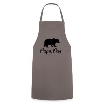 Daddy Father Bear Birthday Gift Funny Spain - Cooking Apron - grey - Front - AI Model Male 185 dark (185cm)