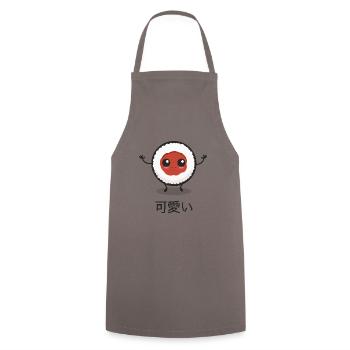 Maki Kawaii Thunfisch Atún - Kochschürze - Grau - Vorne - AI Model Male 185 dark (185cm)