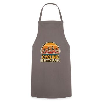 Cycling Therapy Vintage Cycling Bike Bike - Cooking Apron - grey - Front - AI Model Male 185 dark (185cm)