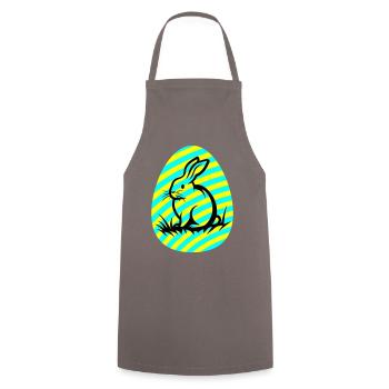 Hase Ostern Icon - Kochschürze - Grau - Vorne - AI Model Male 185 dark (185cm)