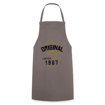 1967 limited edition birthday - Cooking Apron - grey - Front - AI Model Male 185 dark (185cm)