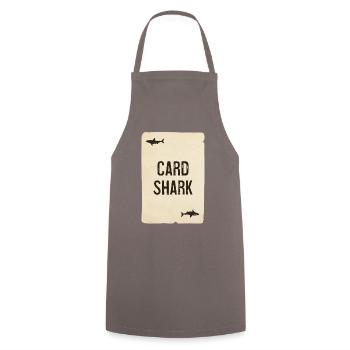 Kartenhai - Spielkarte - Kochschürze - Grau - Vorne - AI Model Male 185 dark (185cm)