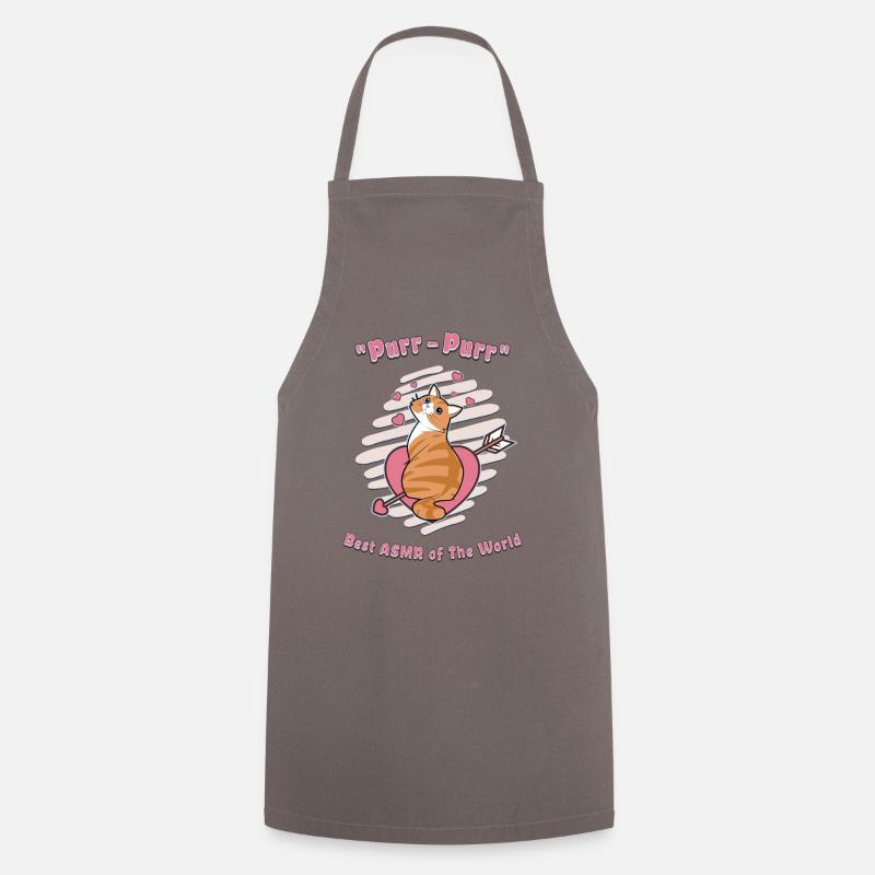 ASMR CAT - Cooking Apron - grey