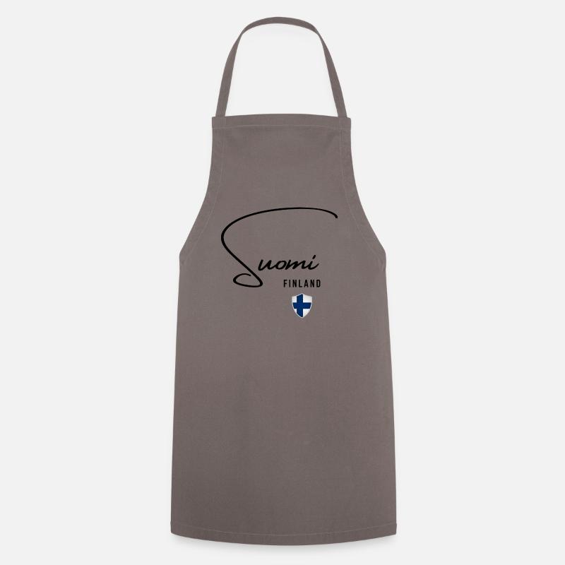 Drapeau de la Finlande, fierté finlandaise - Tablier de cuisine - gris