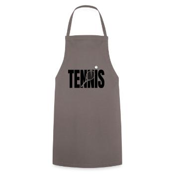 Cadeau pour les joueurs de tennis - Tablier de cuisine - gris - Devant - AI Model Male 185 dark (185cm)