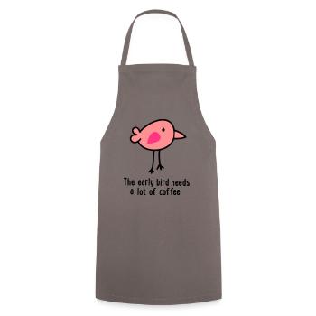 Kaffee - Cooking Apron - grey - Front - AI Model Male 185 dark (185cm)