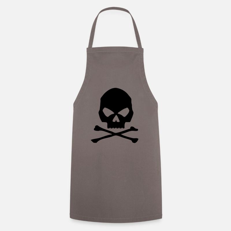 Skull and bones - Cooking Apron - grey