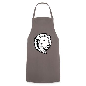 lion - Cooking Apron - grey - Front - AI Model Male 185 dark (185cm)