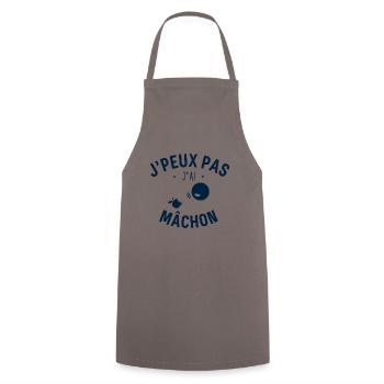 J peux pas j ai Mâchon - Tablier de cuisine - gris - Devant - AI Model Male 185 dark (185cm)