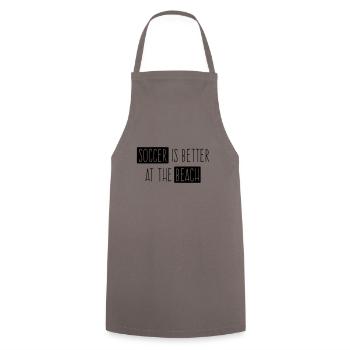 Le football c'est mieux à la plage - Tablier de cuisine - gris - Devant - AI Model Male 185 dark (185cm)