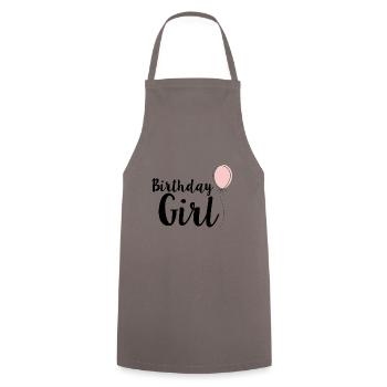 Birthday girl - Cooking Apron - grey - Front - AI Model Male 185 dark (185cm)