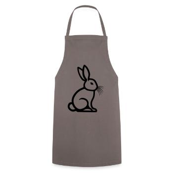 Osterhase Symbol Ostern - Kochschürze - Grau - Vorne - AI Model Male 185 dark (185cm)