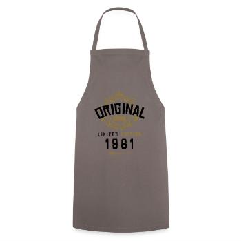 1961 limited edition birthday - Cooking Apron - grey - Front - AI Model Male 185 dark (185cm)