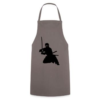 ninja - Tablier de cuisine - gris - Devant - AI Model Male 185 dark (185cm)