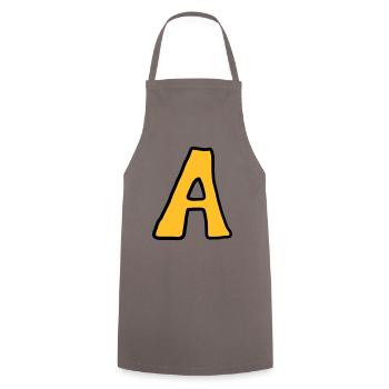 Lettre d'un dessin animé comique - Tablier de cuisine - gris - Devant - AI Model Male 185 dark (185cm)