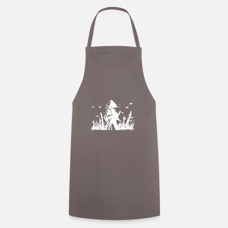 Samurai - Cooking Apron - grey
