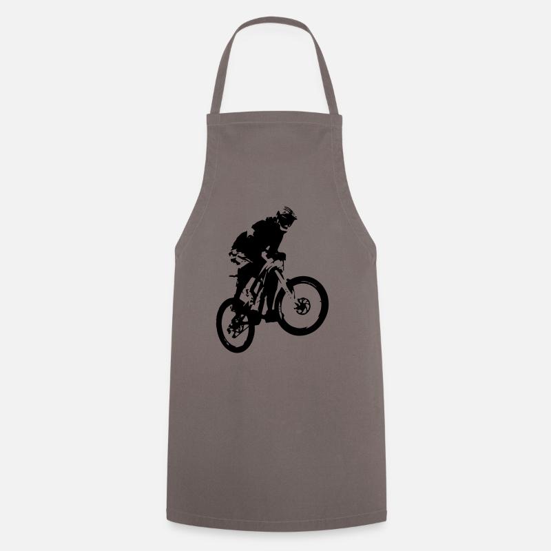 Mountain biker jump - Cooking Apron - grey