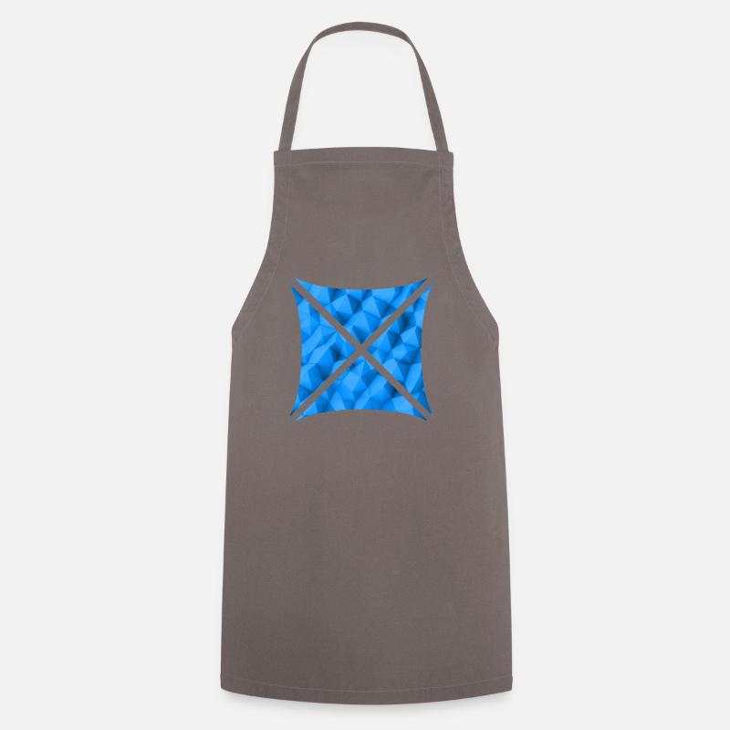 Abstract Polygon Design Blue - Cooking Apron - grey