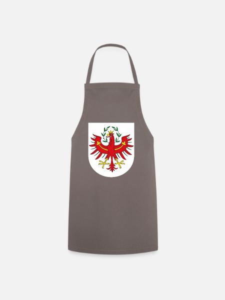 Tirol, Tiroler Adler mit Hintergrung - Kochschürze - Grau