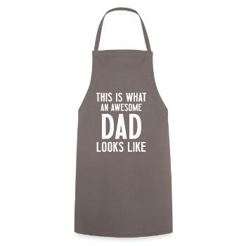 Awesome dad looks like funny gift christmas - Tablier de cuisine - gris - Devant - AI Model Male 185 dark (185cm)