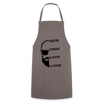 Tonton Le Meilleur Cadeau Homme Humour Famille - Tablier de cuisine - gris - Devant - AI Model Male 185 dark (185cm)