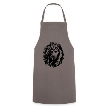 lion - Cooking Apron - grey - Front - AI Model Male 185 dark (185cm)