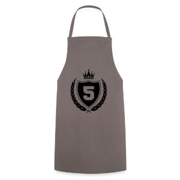 wappen 5 - Kochschürze - Grau - Vorne - AI Model Male 185 dark (185cm)