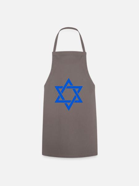 Davidstern - Kochschürze - Grau
