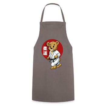 Judo Kinder Maskottchen - Kochschürze - Grau - Vorne - AI Model Male 185 dark (185cm)